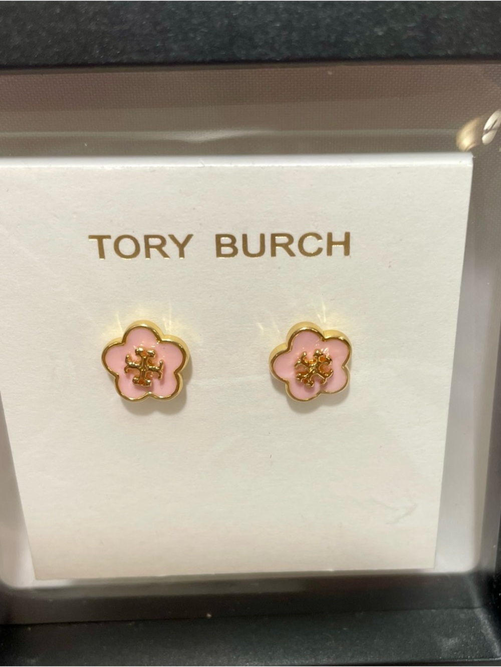Tory Burch Kira Enamel Flower Stud Earrings, NWOT/NIP - Picture 8 of 9